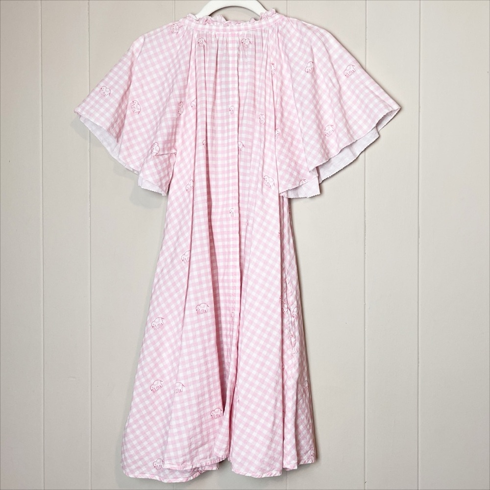 Roller Rabbit Hathi Gingham Temmy‎ Dress XS Pink elephant swim beach coverup - Picture 6 of 13